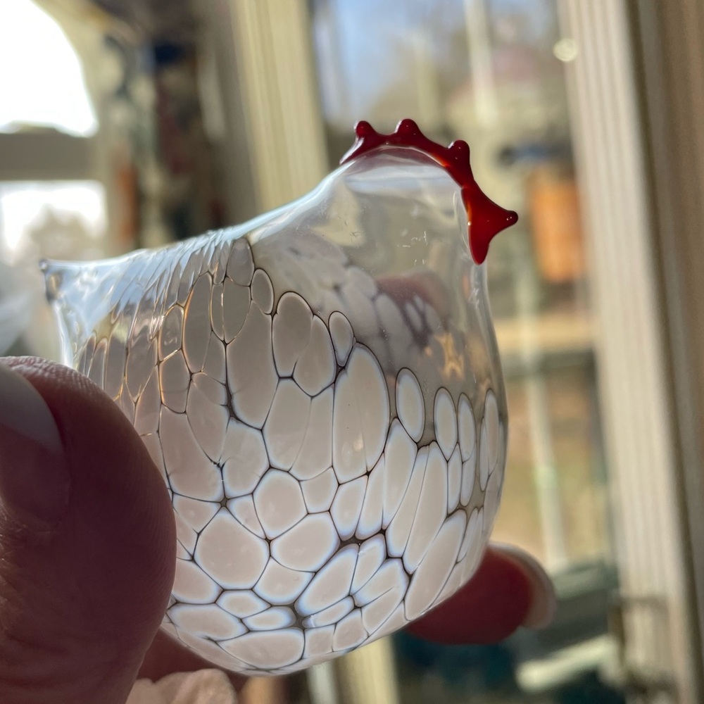 Blown glass chicken rooster figurine - Picture 7 of 7